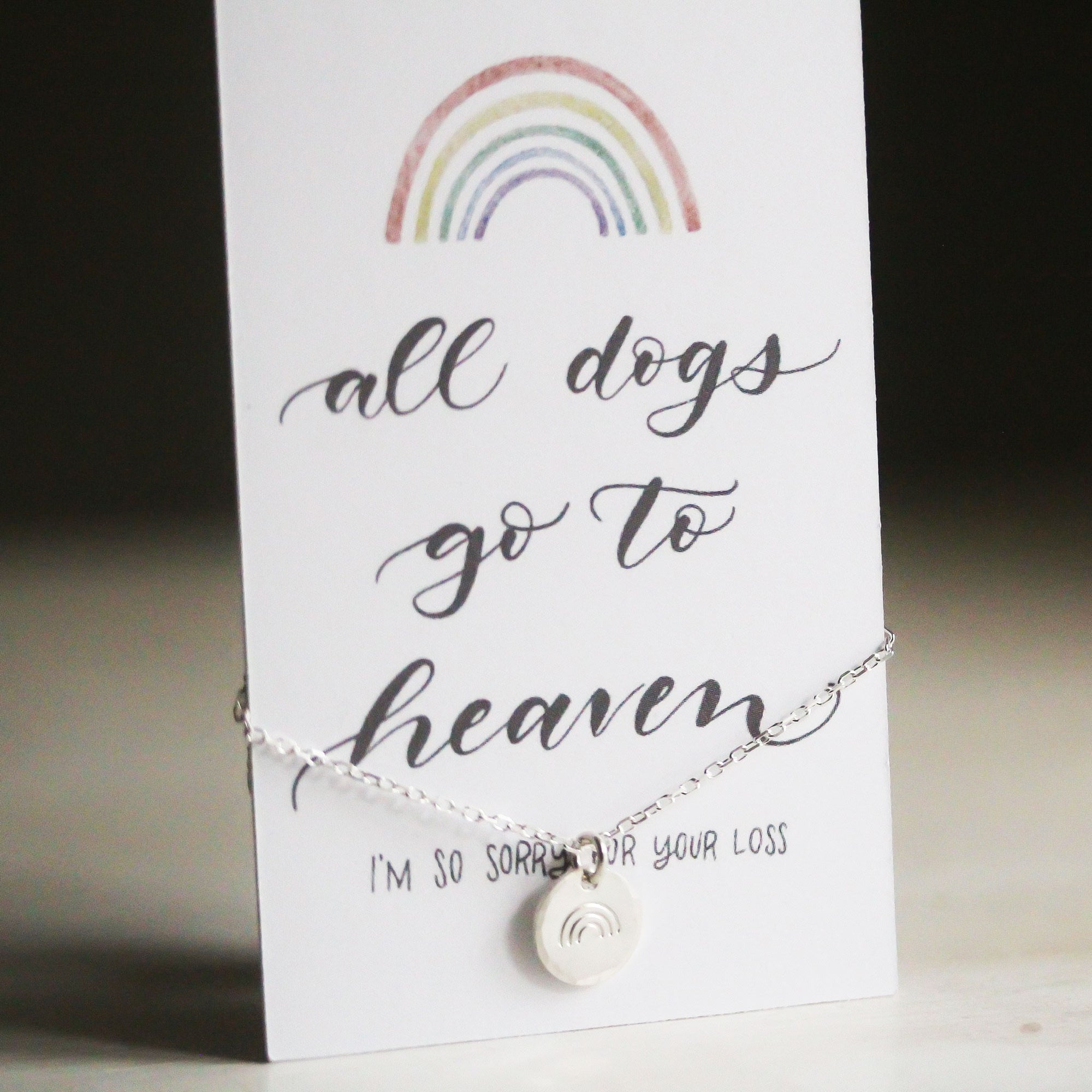 All Dog's Go To Heaven Necklace & Card Set