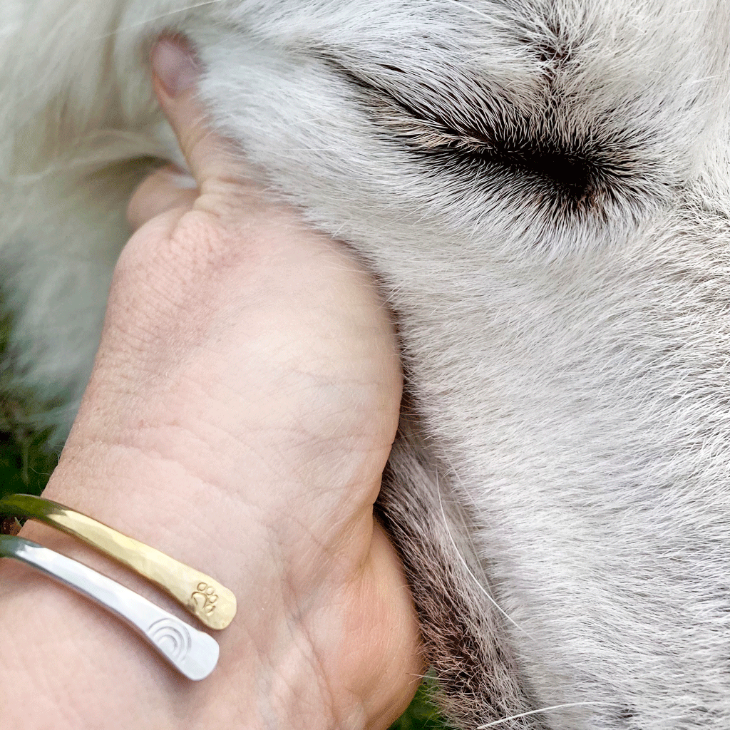 Paw Print Hand Stamped Bracelet and Card