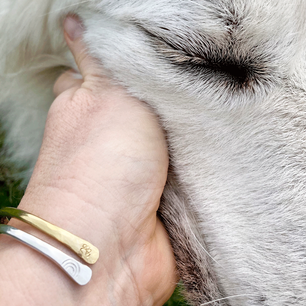 Paw Print Hand Stamped Bracelet