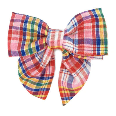 Plaid Preppy Collar Bow