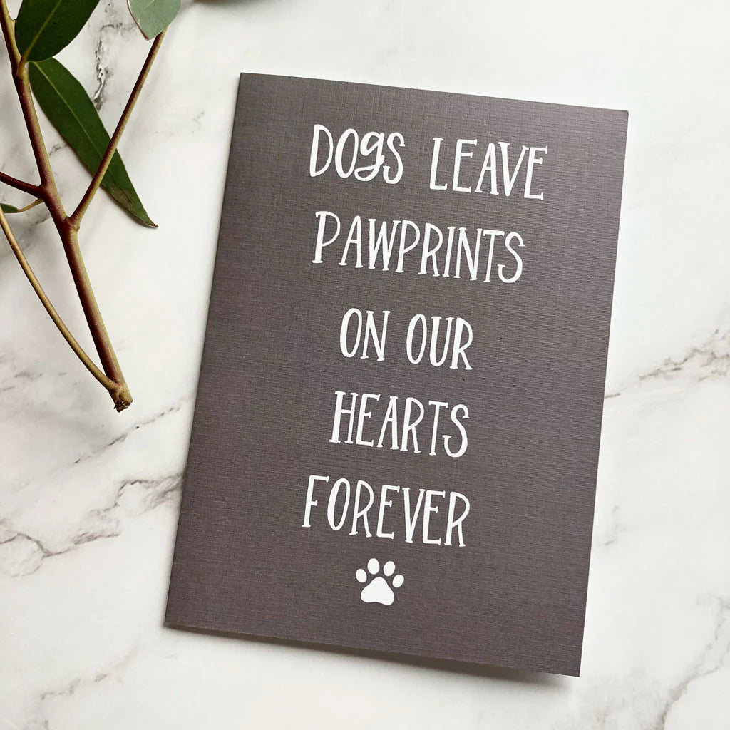 Pawprints On Our Hearts 5x7 Card