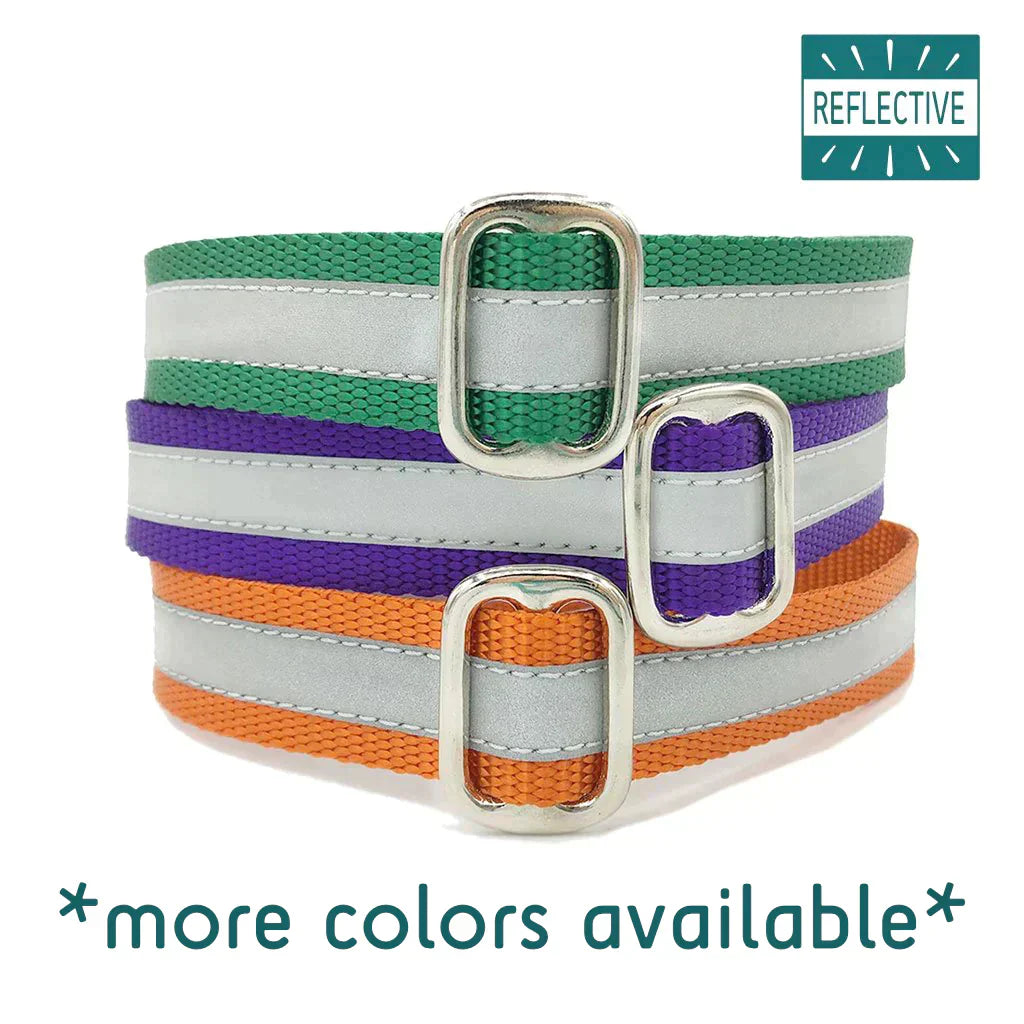 Reflective Naked Nylon Collar (1.5" Widths)