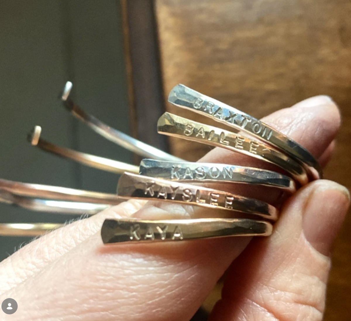 Paw Print Hand Stamped Bracelet and Card