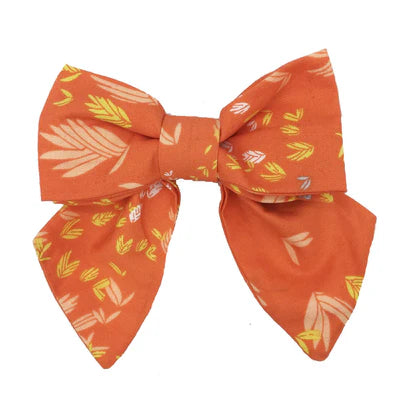 Tangerine Bliss Collar Bow