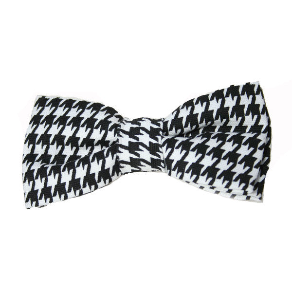 Dog Bow Tie Houndstooth B+W | Classic Hound Collar Co. 