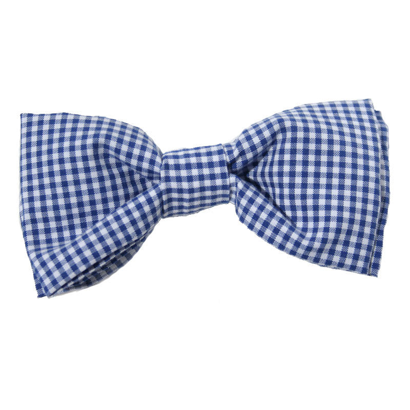 Dog Bow Tie Gingham Navy | Classic Hound Collar Co.