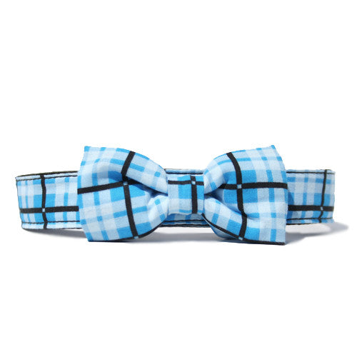 Collar Bow Tie Set - Plaid Chill Out