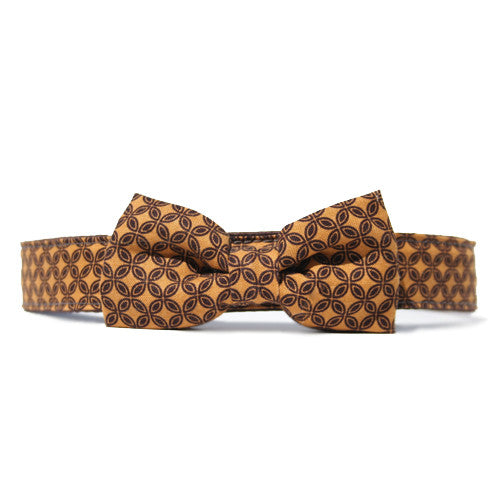 Collar Bow Tie Set - Gentleman's Toffee - Custom Designer Dog