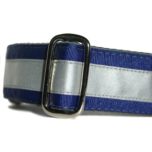 Reflective Navy Blue Tag Collar