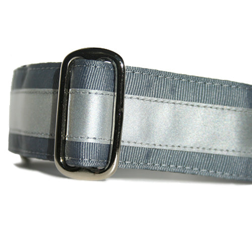 Reflective Steel Grey Tag Collar