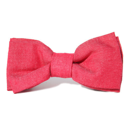 Dog Bow Tie Chambray Red | Classic Hound Collar Co. 