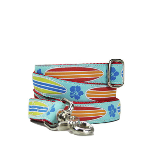 1" Wide Turquoise and Navy Blue Bicycle Dog Leash