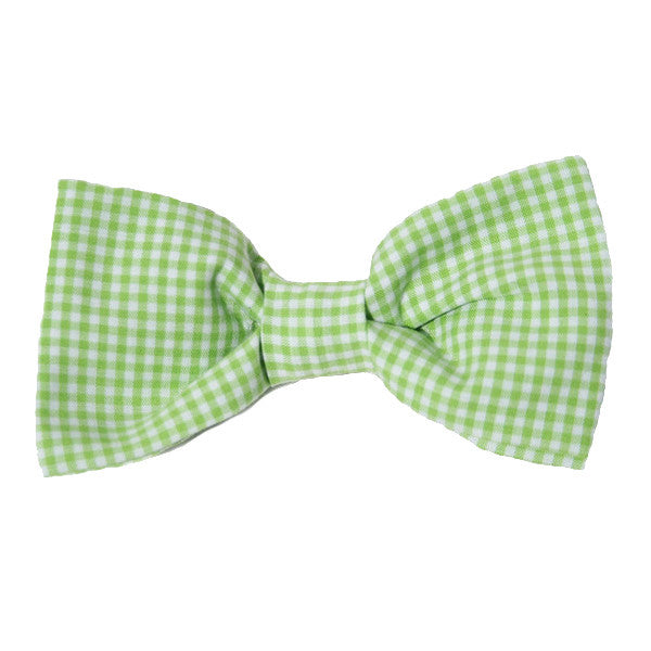 Dog Bow Tie Gingham Green | Classic Hound Collar Co.