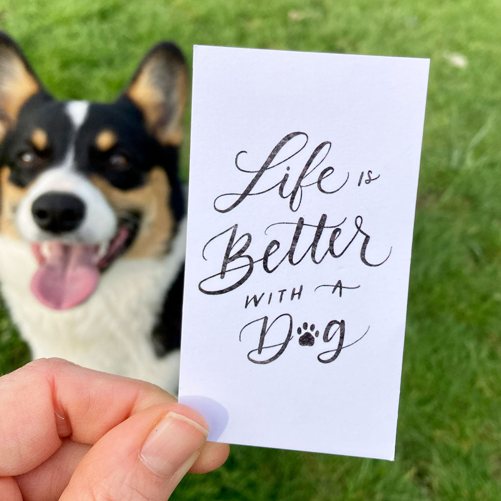 Life Is Better With a Dog Hand Stamped Bracelet